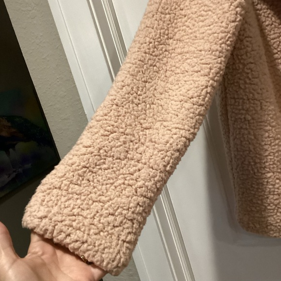Pink Sherpa Blazer Coat - Picture 5 of 13